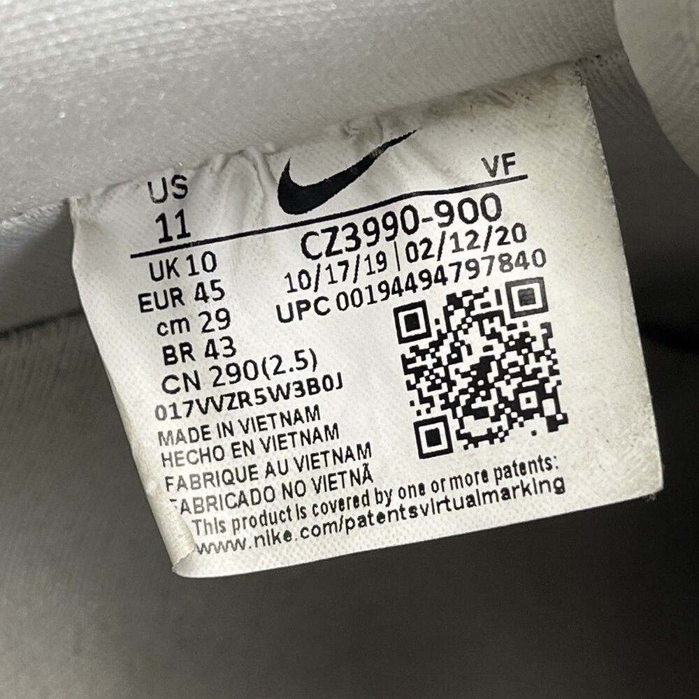 Nike x Ruohan Wang Air Force 1 AF1 Low Multicolor Flyleather Size 11 CZ3990-900 - Picture 12 of 12